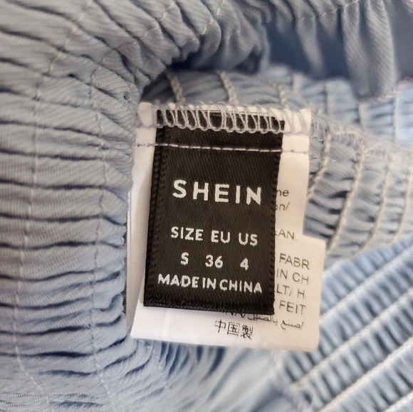 Shein light blue bodycon mesh floral long sleeve spandex dress Small - Picture 11 of 12